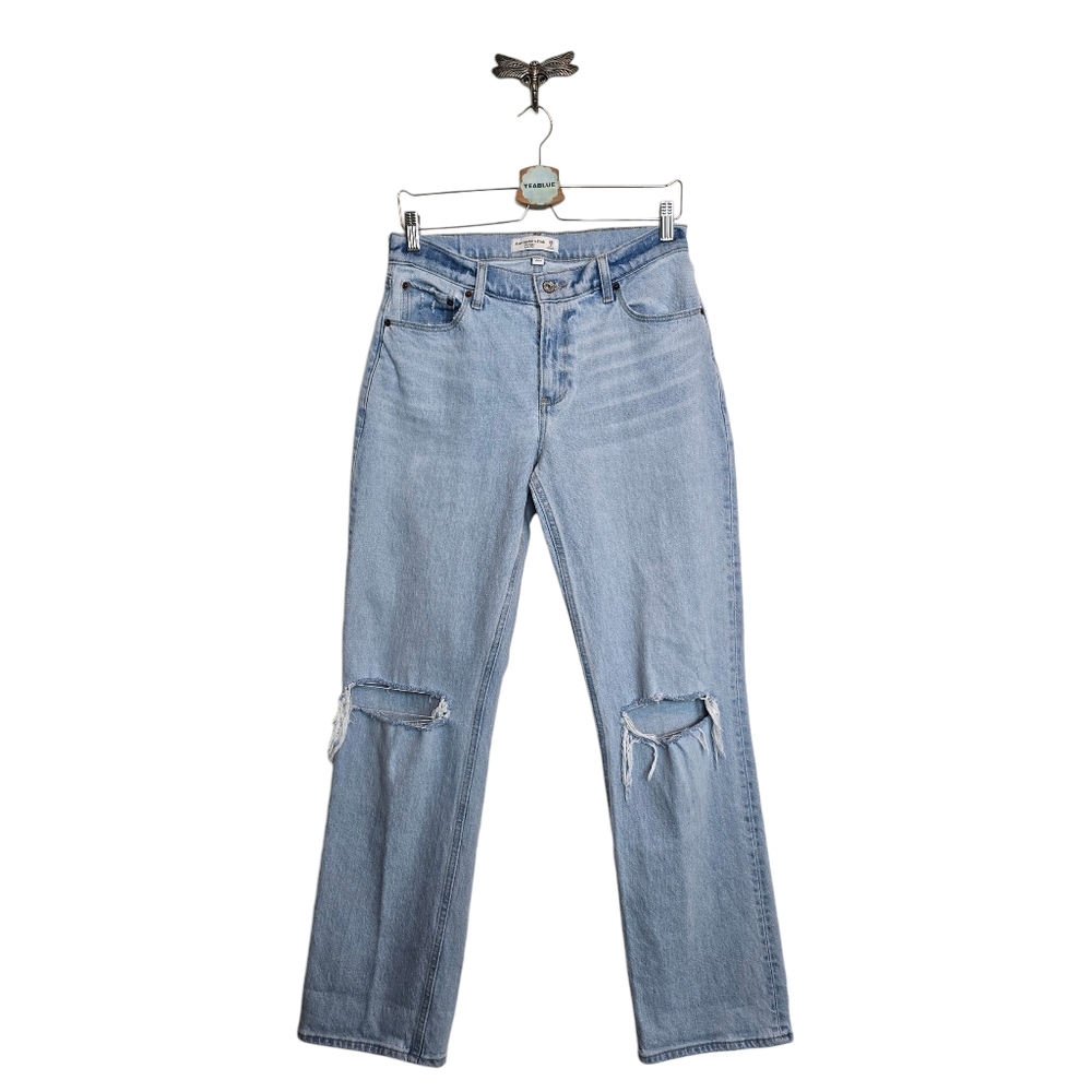 Abercrombie & Fitch 26×33 Curve Love The Baggy Low Rise Straight Leg Jean 26L